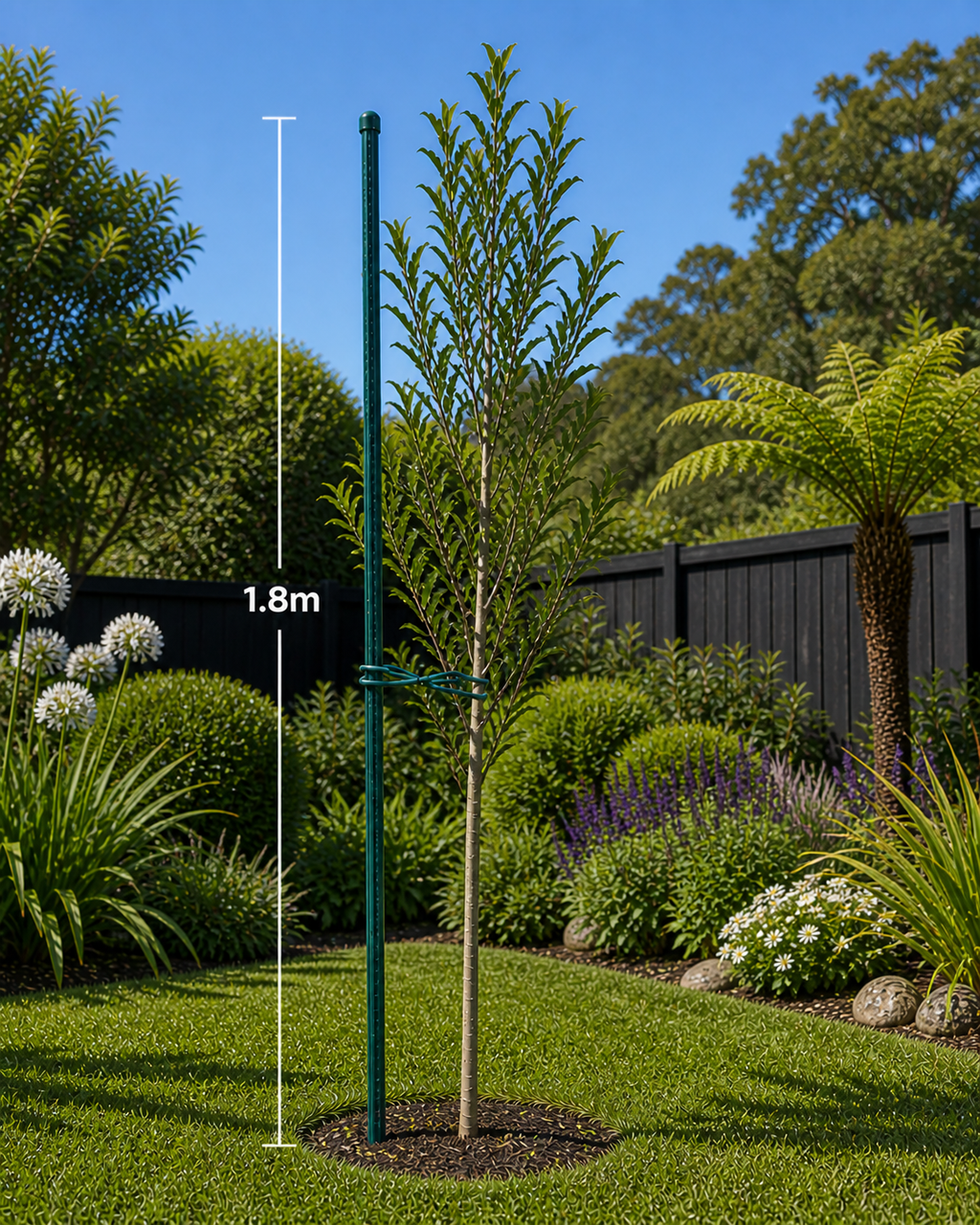 1.8m x 16mm Plastic Coated Steel Garden Stake