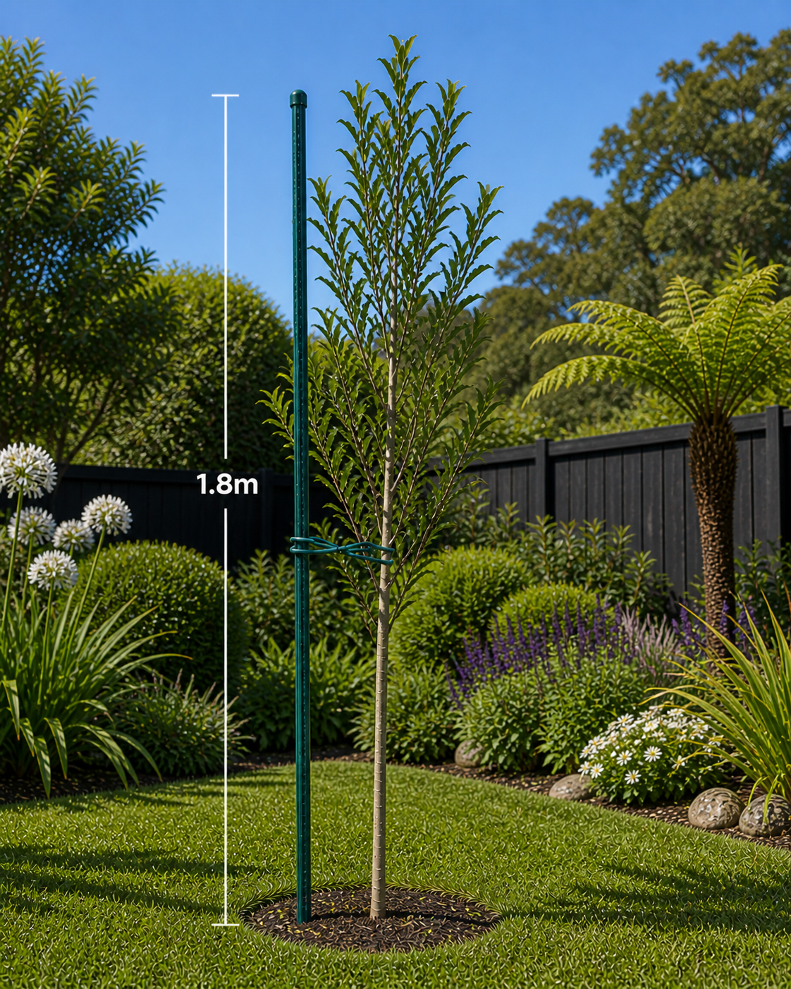 1.8m x 16mm Plastic Coated Steel Garden Stake