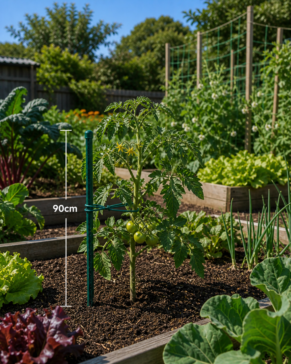 0.9m x 16mm Plastic Coated Steel Garden Stake