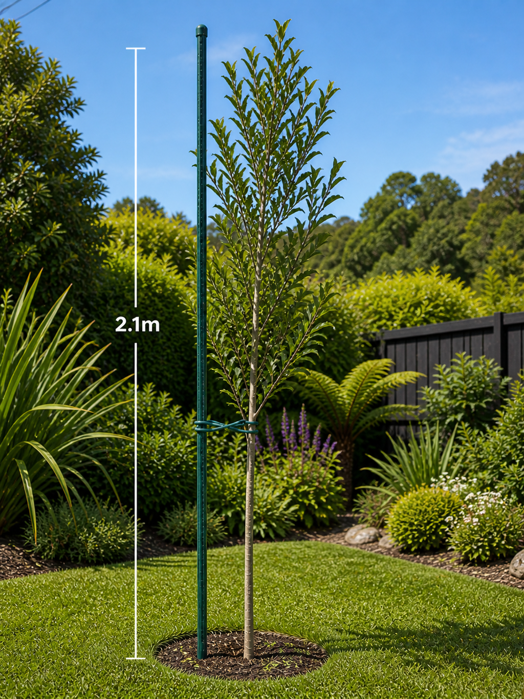 1.5m x 16mm Plastic Coated Steel Garden Stake