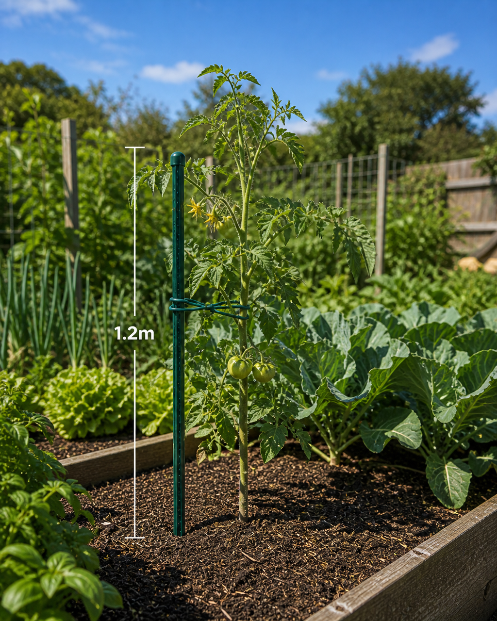 1.2m x 16mm Plastic Coated Steel Garden Stake